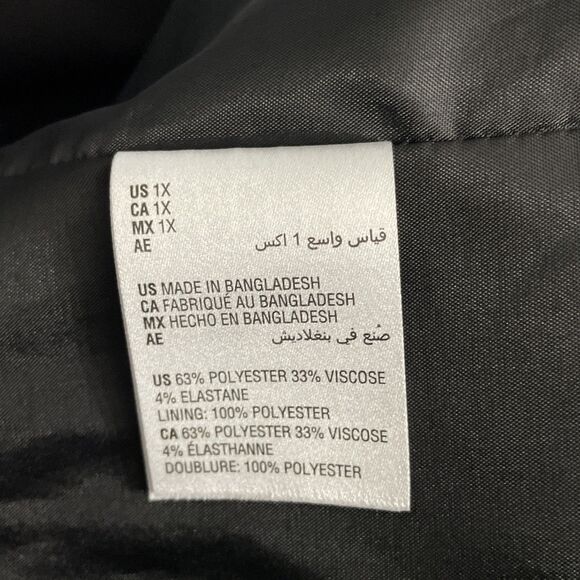 Bar III Women’s Blazer Black 1X Open Front Polished Professional Minimalist - Picture 9 of 10